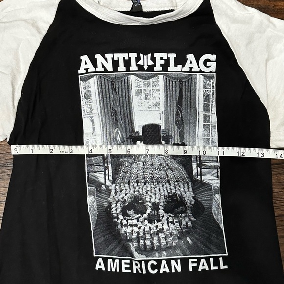 Anti-Flag women’s small baseball tee punk rock - Picture 2 of 5